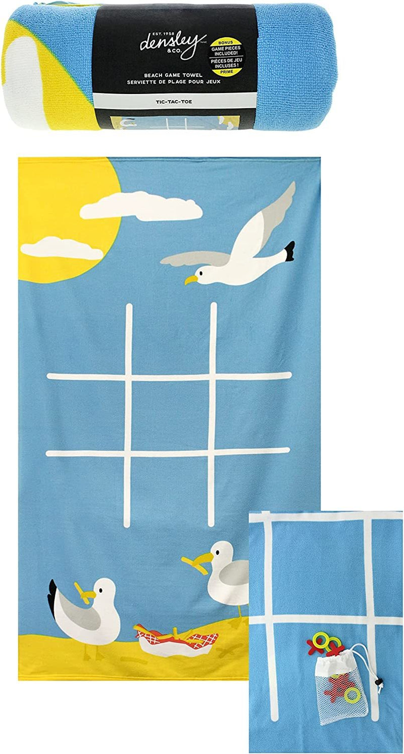 Beach Towel with Game Pieces Set