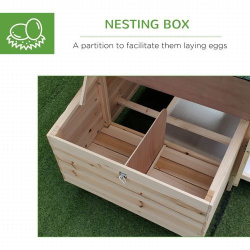 Chicken Coop Small Animal Pet Cage w/ Nesting Box Outdoor Run Backyard Wooden *SHIPS WITHIN UK ONLY*